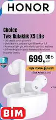HONOR CHOİCE TWS KULAKLIK X5 LİTE HONOR CHOİCE TWS KULAKLIK X5 LİTE